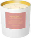 Moodcast Homebody 3 Wick Scented Candle - Large Aesthetic Candle for Home, Vanilla, White Bergamot & Smoky Cade, Clean Coco Wax Blend, Vegan, Paraben Free, 100-Hour Long Lasting Burn - 24oz