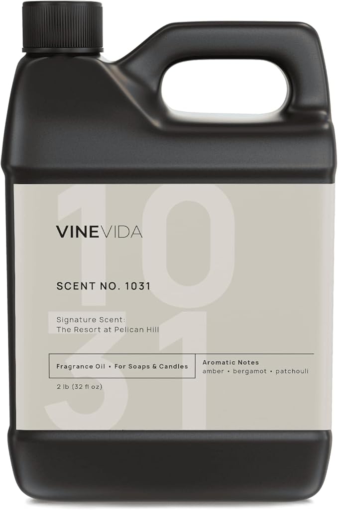 VINEVIDA Scent NO. 1031 Fragrance Oil - 32oz (2lbs) - Inspired by: The Resort at Pelican Hill Fragrance Oil for Candle Making - Made in USA Candle Scents Scents for Soap Making