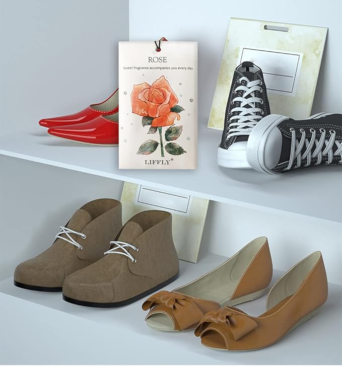 LIFFLY 14 Packs Scented Sachets for Drawers and Closets Lavender, Rose, Jasmine, Ocean, Vanilla, Sandalwood, Gardenia 7 Scent Gift Box