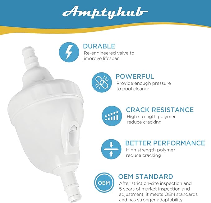Upgraded G52 Backup Valve Replacement Kit for Polaris Pool Cleaner, Compatible with Polaris 180,280,380,480,3900 Pool Cleaner, The Valve Body has Been Reinforced, Longer Life Than Zodiac G52