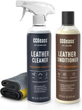 Leather Cleaner and Conditioner Kit – 2×16oz | Leather Cleaner for Car Seats, Furniture, Couches, Shoes & Boots | pH-Balanced, Non-Greasy, Restores & Protects All Leather