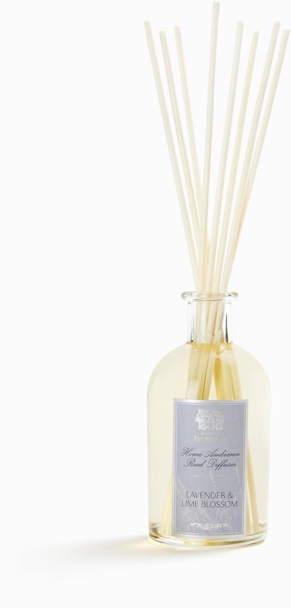 Antica Farmacista Home Ambiance Diffuser - Long-Lasting Reed Scent Diffuser - Luxury Room Freshener Gift - Lavender & Lime Blossom, 8.45 fl oz