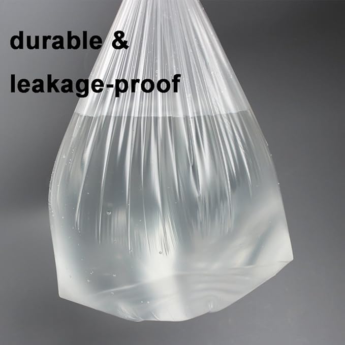 1.2 Gallon Small Trash Bags, 4.5 Liter Trash Can Liners Garbage Bags Wastebaskets Liners for Bathroom, 150 Counts Clear Bags