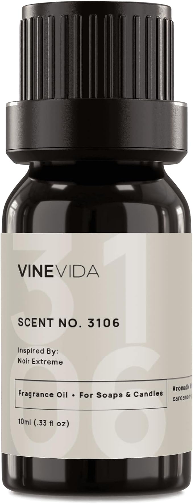VINEVIDA Scent NO. 3106 Fragrance Oil - 10mL - Inspired by: Noir Extreme Fragrance Oil for Candle Making - Made in USA Candle Scents Scents for Soap Making