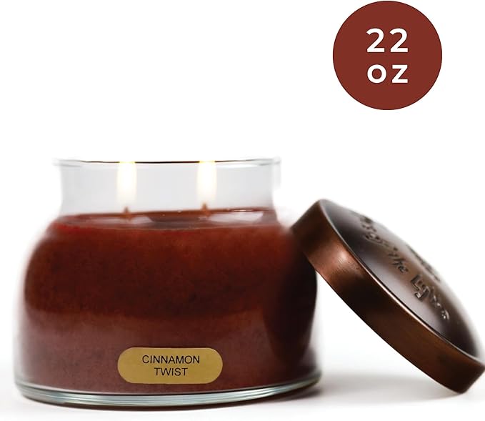 A Cheerful Giver - Cinnamon Twist Mama Scented Glass Jar Candle (22oz) with Lid & True to Life Fragrance Made in USA