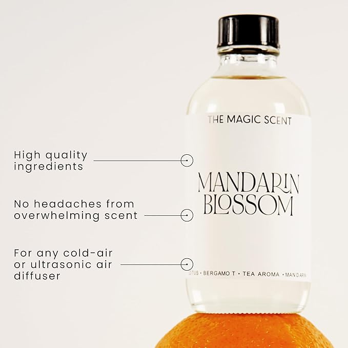 The Magic Scent Mandarin Blossom Diffuser Oil - Hotel & Home Luxury Scents Inspired by Maldives - Diffuser Oil Scents for Home Designed for Use in All Diffusers - 8.5 fl oz, 250 mL