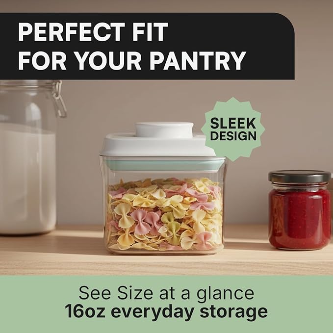 iChewie Bop Top | Airtight Meal Prep Containers with Lids | Food Storage Container Sets | Snack and Overnight Oats Fridge Organizer | Pantry and Kitchen Organization