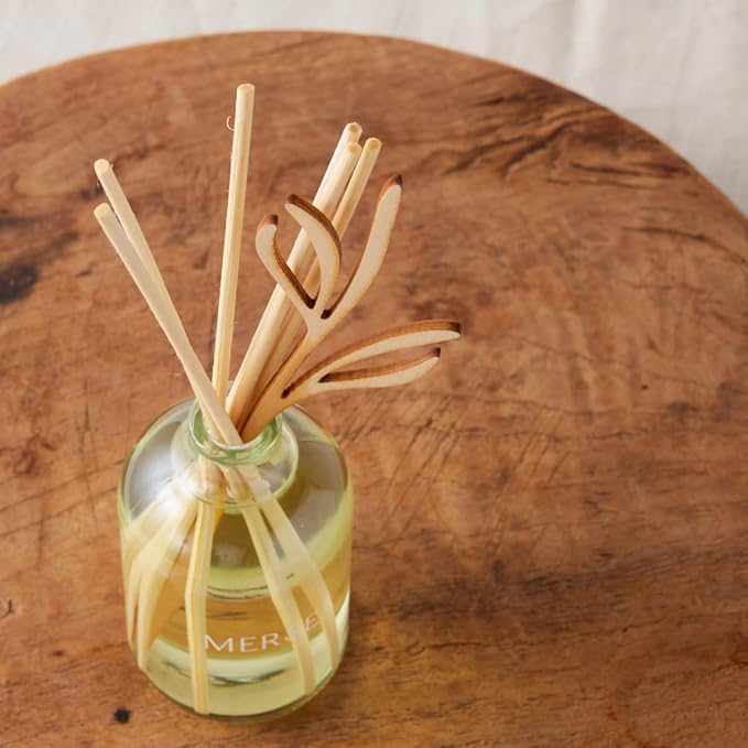 MERSEA Fresh Citron Bamboo Reed Diffuser, Scented Glass Oil Diffuser (3.4 fl oz)