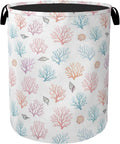 Starfish Coral Foldable Laundry Hamper - Waterproof Fabric Storage Basket with Handles, Clothes Hampers for Laundry,Bedroom,Dorm