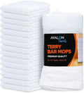 Avalon Towels Terry Bar Mop Towels (Value Pack of 15) Size 16"x19" – Absorbent and Durable, Multipurpose Cleaning Rags, Cotton Cleaning Cloths, Terry Cloth Rags, Reusable Shop Rag