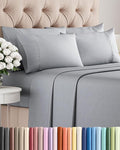 Queen 6 Piece Sheet Set - Comfy Breathable & Cooling - Ultra-Soft Hotel Luxury Bedding Set w/ 8-16 Inch Deep Pockets - 1 Flat & 1 Fitted Sheet & 4 Pillowcases - Wrinkle Free & Easy Care - Steel Blue