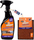 Proud Grill Company Q-Swiper 2-Minute Miracle Grill & Grate Cleaner with Scrub Clean Cloth - Degreaser Spray for BBQ, Oven, Stove, Kitchen Tops & Surfaces, Grate & Grease Remover, Smoker Cleaning Kit