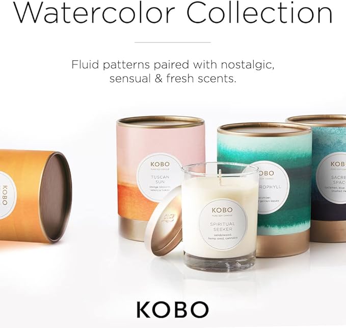 KOBO Tuscan Sun Candle (11 oz) | 100% Pure Soy Candle | All Natural Scented Candle, Hand-Poured in USA | 80 Hour Long Burning Candles | Scented Candles for Home