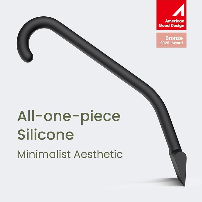 dancemoon JustHang Shower Squeegee for Glass Doors, All-One-Piece Silicone with Built-in Hook Design for Easy Hanging, Household Window Mirror Squeegee for Bathroom, Glass, Kitchen, Tile Wall, Car