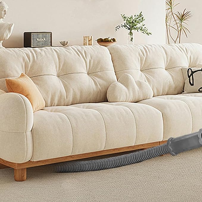 2 Pieces Dryer Vent Cleaner Kit, Dryer Vent Cleaning Kit for Safevent Pro, Dryer Lint Vacuum Attachment and Flexible Dryer Lint Brush, Universal Vacuum Adapter for Dryer Vents (Gray)