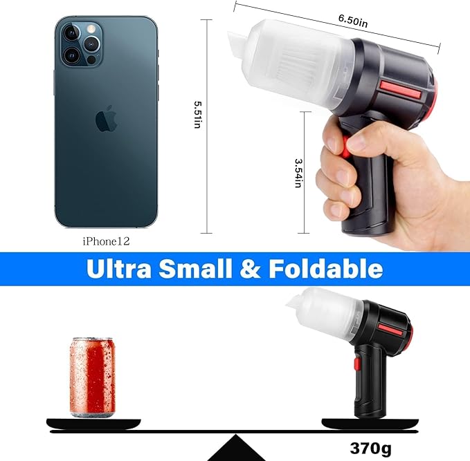 Meudeen Air Duster - Computer Vacuum Cleaner - for Keyboard Cleaning- Cordless Canned Air- Powerful - Energy-Efficient(Air-01)