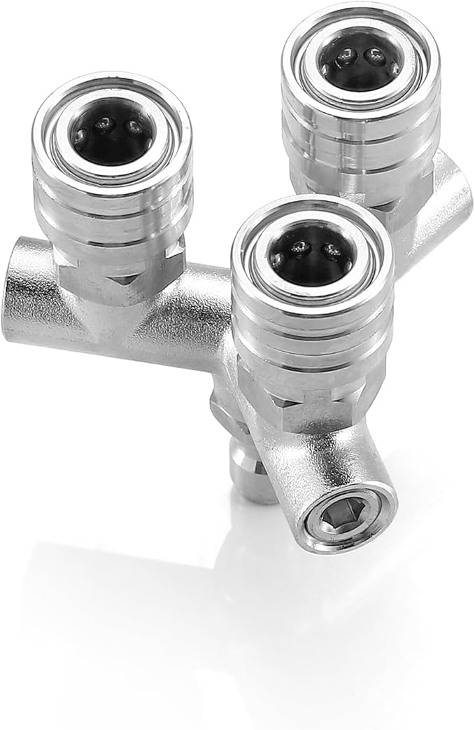 Triple Pressure Washer Tips, 3-in-1 Power Washer Nozzle, 3 Nozzle for Pressure Washing with 6PCS Pressure Wash Spray Nozzles (0 ° Red & 40 ° White), 1/4" Quick Connect, 5000 PSI