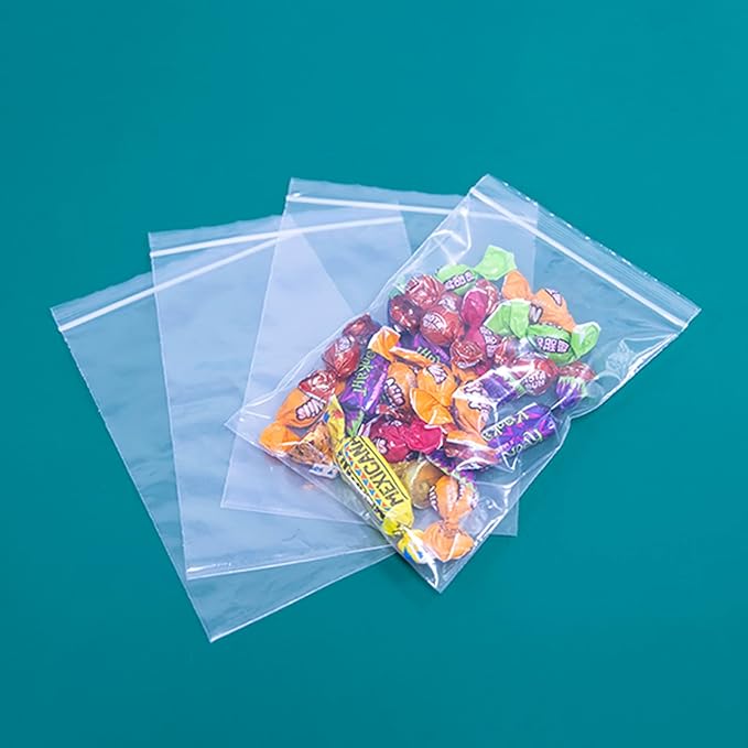 iMailer - 500 Count - 5" x 7" Small Zip Bags - Clear Reclosable Zip Plastic Poly Bags 2 Mil with Lock Seal Zipper for A2 A4 A6 Cards & Envelopes, Bakery, Cookies, Treats