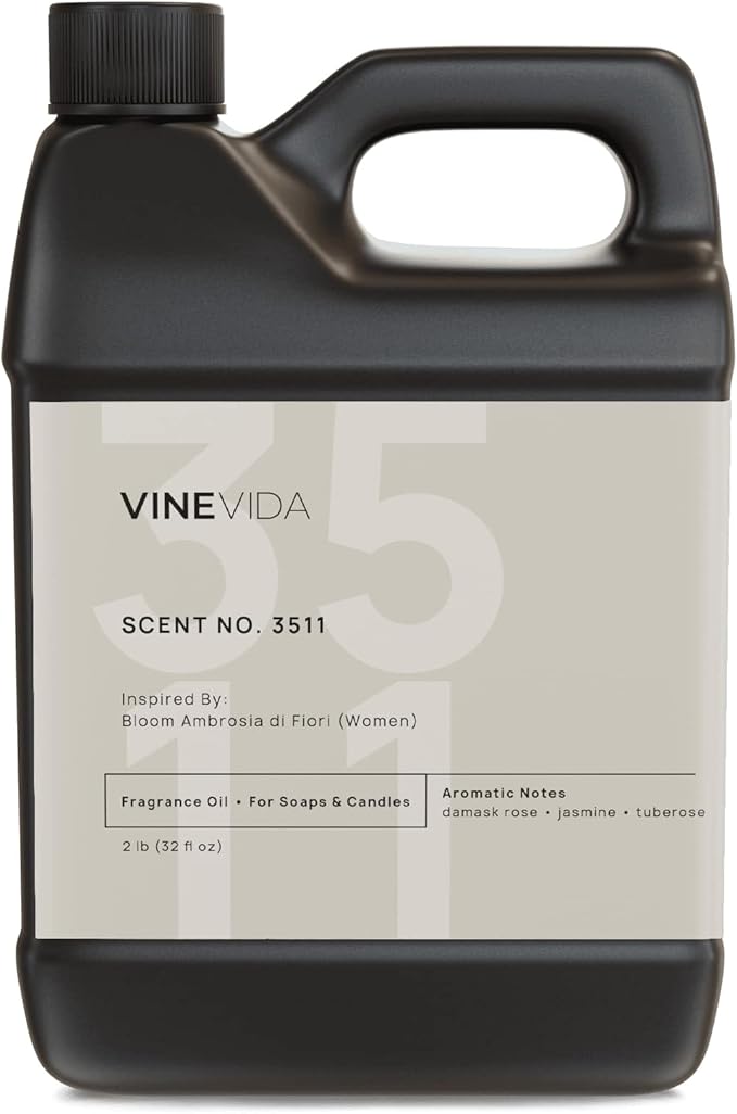 VINEVIDA Scent NO. 3511 Fragrance Oil - 32oz (2lbs) - Inspired by: Bloom Ambrosia di Fiori (Women) Fragrance Oil for Candle Making - Made in USA Candle Scents Scents for Soap Making