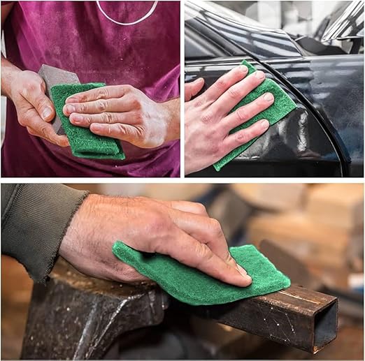 TJR® Polishing Kit – 3-Piece Polishing Paste with Abrasive Scuffing Pad, 2-Piece Polishing Mops – Metal Polish Compatible with Stainless Steel, Brass (Medium)