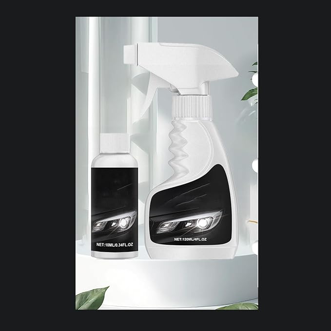 Estytop Auto Yunn Headlight Cleaner,Autoyunn Headlight Restoration Kit, Automotive Headlamp Restoration Fluid,Yellowed Automotive Headlamps,Blurring Enhanced Crystalline (1set)