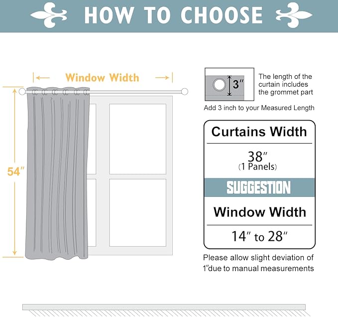 ChrisDowa Blackout Curtains 54 Inches Long for Living Room, Grommet Thermal Insulated Room Darkening Curtains for Bedroom (1 Panel Set, Forest Green, 38 x 54 Inch)