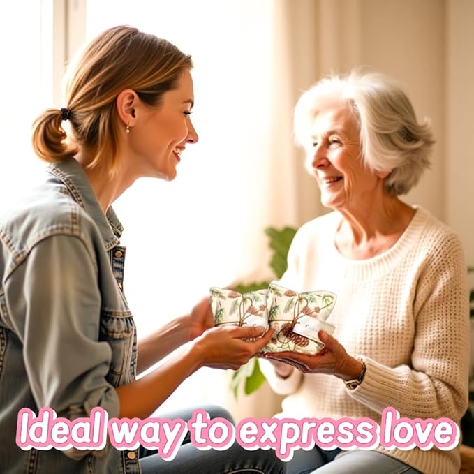 AUCUDA Cedar Scented Spring 4pcs Sachet Bags for Drawers and Closets Decorations, Potpourri Packets for Women Clothes Storage, Spring Wedding Fragrance Pillow for Bedroom Indoor, Air Fresheners.