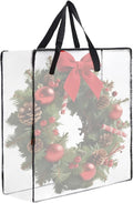 Wreath Storage Bag 1 Pack, 26 Inches 95 L Wreath Storage Container for Home Storage, Storage Bag for Spring Summer Christmas Wreath Decorations or Clothing Blanket Comforters Bed Sheets Pillows