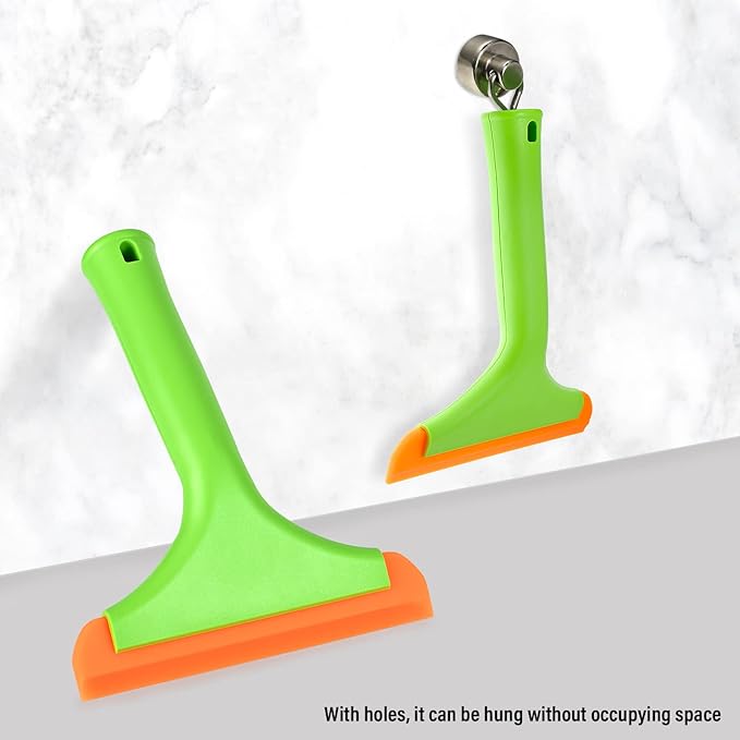 Gomake Small Silicone Squeegee Window Shower Squeegee Tool,Auto Water Blade for Car Windshield, Window, Mirror, Glass Door,Bathroom