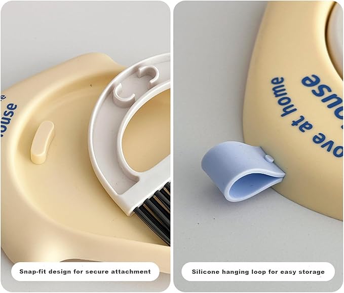 Small Dustpan and Broom Set,Mini Handheld Dust pan with Cleaning Brush Set for Home Desktop, Sofa,Office,Keyboards, Pet Care Household,Camping (Yellow)