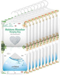 CANAGER Hanging Moisture Absorber-10 Packs, Hanging Dehumidifier Bags for Closet,Bedroom and kitchen,Fragrance Free,Moisture Absorb 12.5OZ