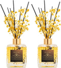 PEANÄK Set of 2 - Sandalwood Orange Fragrance Oil - Reed diffusers 6.7oz (200ml) 2 Pack of Long Lasting Scents for Home & Office,Living Room & Bathroom Shelf Decor and Gifts