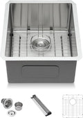 Lordear 17 Undermount Bar Sink 17x19 Inch Small Kitchen Sinks Single Bowl 16 Gauge Stainless Steel Wet Bar Prep RV Camper Mobile Home Handmade Bar Sink Basin
