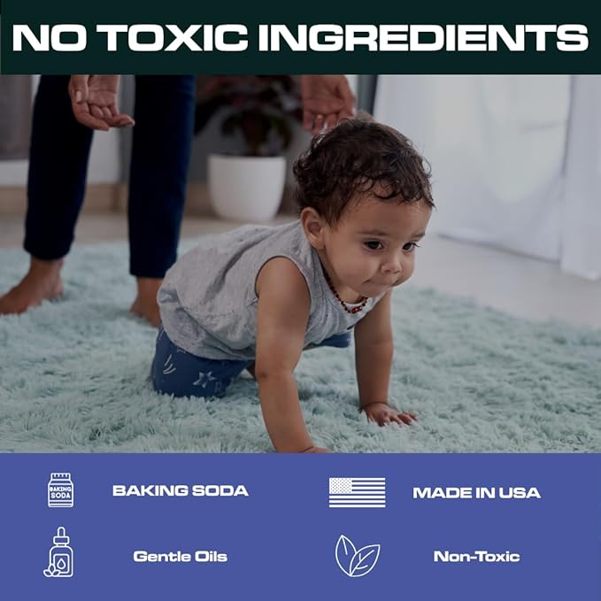 Ripclean Carpet Deodorizer & Freshener Cleaning Powder, Odor Eliminator for Strong Odors & Homes w/Pets, Safe around Kids & Pets, Use on Carpet, Rugs, Upholstery & More (16 Ounce, Lemon)