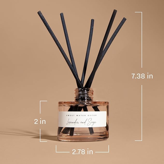 Sweet Water Decor Mango and Coconut Reed Diffuser – Room Decor Aesthetic with Long-Lasting Premium Fragrance of Mango, Pineapple, Orange, Peach, Coconut Milk for 4 Months – Ideal for Home Decor