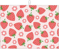 Pink Strawberry Dish Drying Rack Mat for Kitchen Counter XL, Cute Flower Dish Drying Pad Absorbent Reversible Microfiber Protector for Coffee Bar Sink Countertops 18x24 Inch