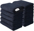KinHwa Kitchen Washcloths for Dishes Absorbent Microfiber Dish Cloths Quick Dry Dish Rags with Poly Scour Scrub Side Ideal for Kitchen Cleaning (Black, 12inchx12inch 10 Pack)