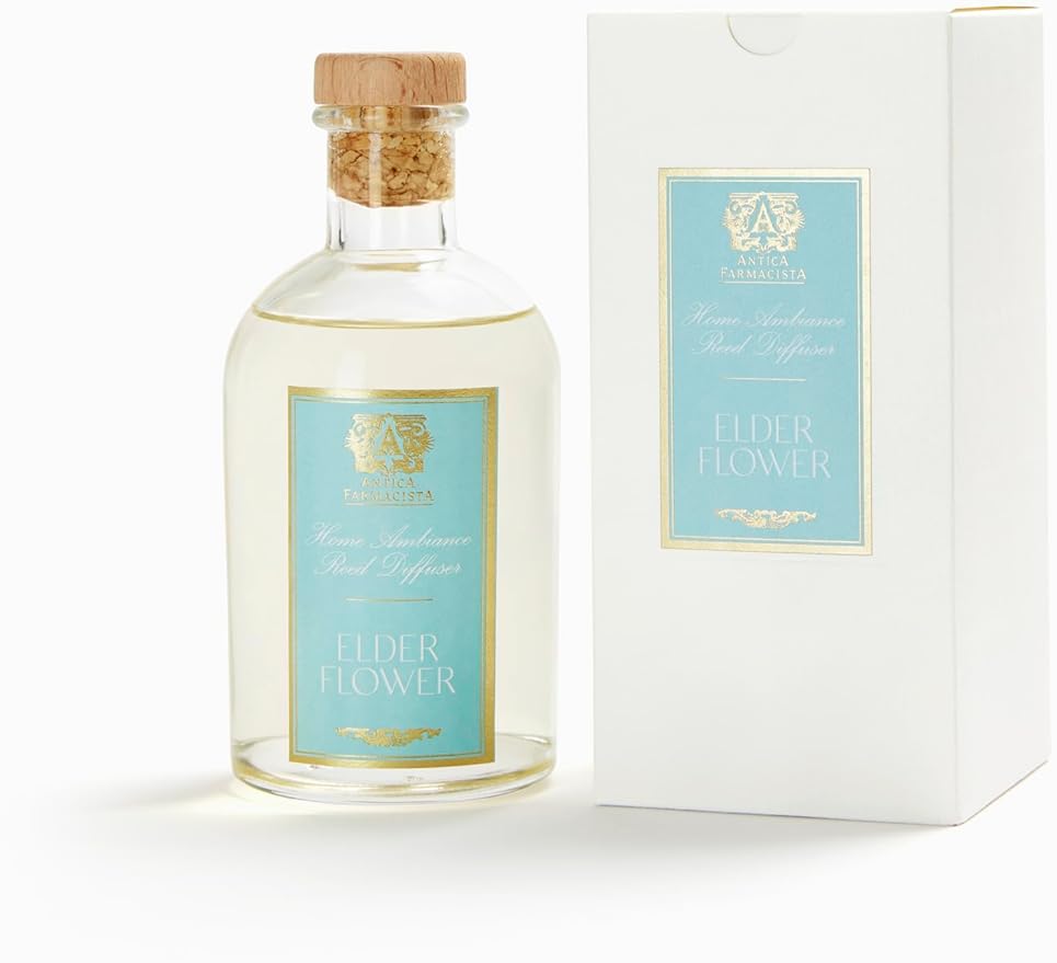 Antica Farmacista Home Ambiance Diffuser - Long-Lasting Reed Scent Diffuser - Luxury Room Freshener Gift - Elderflower, 8.45 fl oz