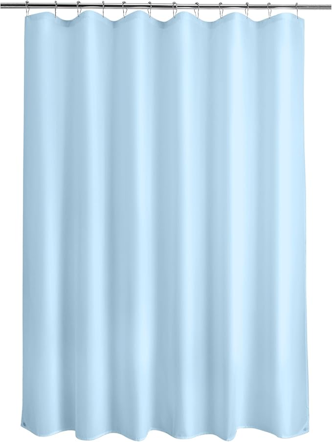 Titanker Fabric Shower Curtain Liner, Baby Blue, Waterproof, Lightweight, Machine Washable, 70 x 72 Inches
