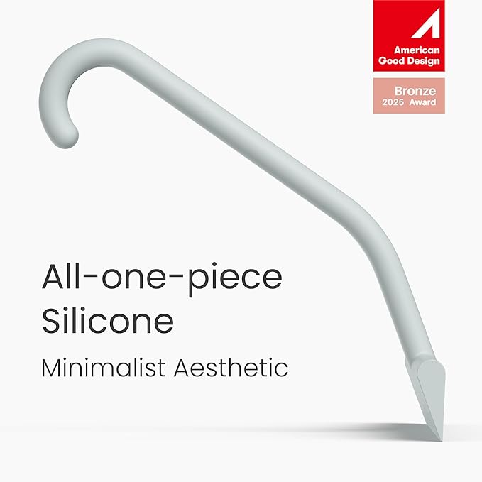 dancemoon JustHang Shower Squeegee for Glass Doors, All-One-Piece Silicone with Built-in Hook Design for Easy Hanging, Household Window Mirror Squeegee for Bathroom, Glass, Kitchen, Tile Wall, Car