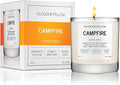 Outdoor Fellow Campfire Scented Candle, 8oz, Coconut & Apricot Wax Blend, Sandalwood, Smoked Amber, Charred Cedarwood, Reusable Glass, 40-50 Hour Burn Time