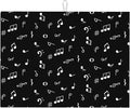Musicial Kitchen Drying Mat Music Notes Microfiber Dish Drainer Mat for Kitchen Counter Absorbent Reusable Washable 18x24 Inch Black