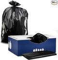 PlasticPlace 33 Gallon Trash Bags │ 1.7 Mil │ Black Garbage Can Liners │ 33" x 39" (100 Case)