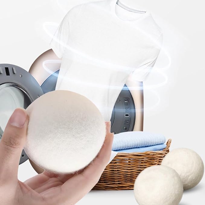 Efficient Laundry Drying Ball Quick Drying Fabric Softener Wool Wool Dryer Set of 6pcs Care Option