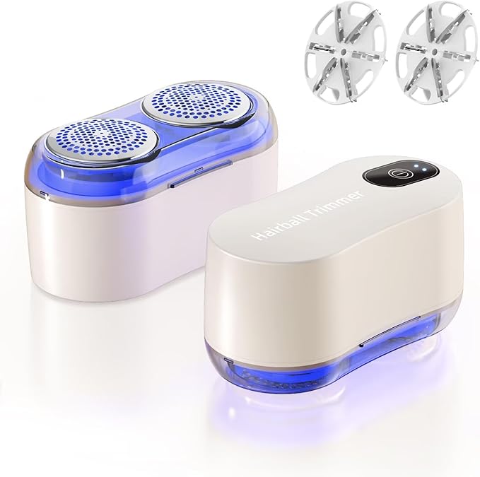 Professional Fabric Shaver, Electric lint Remover Suitable for Sweaters, Coats, Sofas, etc. Type-C Rechargeable, Equipped with 6 Stainless Steel Blades, Safe and Harmless for fine Fabrics.001.