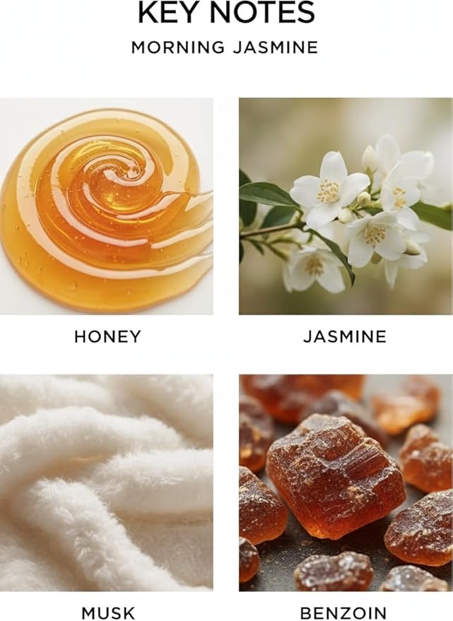 White Jasmine Oil Reed Diffuser | Sweet Floral Scent Essential Oils | Aromatherapy Diffuser & Room Freshener | Home, Bathroom & Office Decor | Housewarming Gift | 6oz