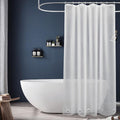 EurCross Frosted Stall Shower Curtain Liner, 8G PEVA Waterproof Weighted Hem Shower Liner with 5 Magnets, Narrow Small Shower Curtain Liner 54 inch Wide,9 Buttonholes (Frosted, 54"W x 78"H)
