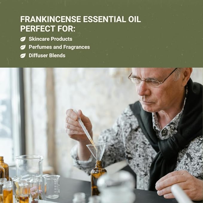 Frankincense Essential Oil - Direct from Madhya Pradesh, India - Pure Essential Oil for Diffusers and Aromatherapy | 100% Pure Therapeutic Grade Natural Aceite de Incienso (2lbs)