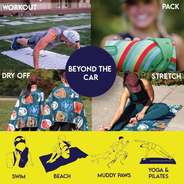 Sprints Athletic Running Towel, Full-Sized, Car Seat Cover - Performance Microfiber… (National Parks)