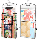 ProPik Hanging Double-Sided Gift Wrap Organizer, Wrapping Paper Storage with Multiple Front and Back Pockets, Organize Your Gift Bags Bows Ribbons 40”X17" Fits 40 Inch Rolls (Black seam)